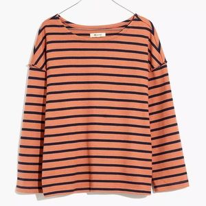 Madewell Luxe Long-Sleeve Tee in Casler Stripe